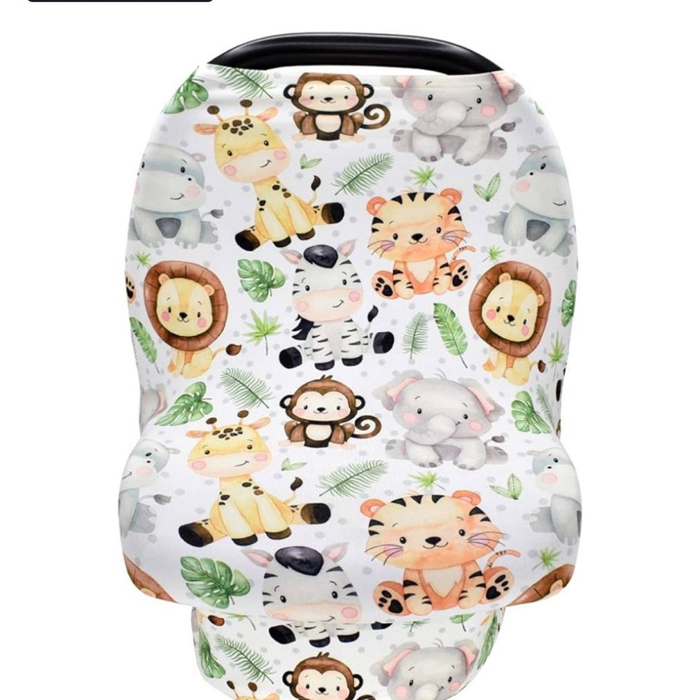 Animal Print Baby Car Seat Cover